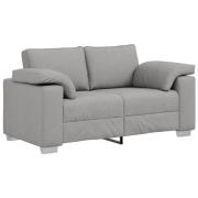 vidaXL Tvåsitssoffa Moln Grå 120 cm Tyg