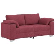 vidaXL Loveseat Soffa Vinröd 140 cm Tyg