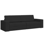 vidaXL Golvsängsoffa 2-i-1 Svart 245x150x60.5 cm Tyg
