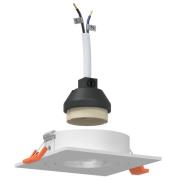 vidaXL Inbyggda Spotlights 6 st Fyrkantig GU10 Vit 91x91 mm