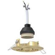 vidaXL Inbyggda spotlights 24 st rund GU10 guld Ø90 mm stål