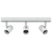 vidaXL takspotlight 3-vägs justerbar vit E27