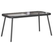 vidaXL Kaffeebord Svart 90x45x42 cm Konstrotting