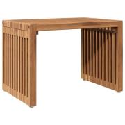 vidaXL Trädgårds sidobord 50x32.5x35 cm Massivt trä Teak
