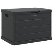 vidaXL Trädgårdsförvaringsbox - Antracit, 77.5 x 54.5 x 53 cm, Plast, ...