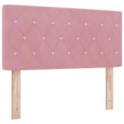 vidaXL Sänggavel Kristallknapp Tofsad Rosa 100 cm Sammet