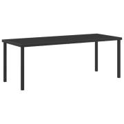 vidaXL Trädgårdsbord Svart 200x80x73 cm Tempererat Glas