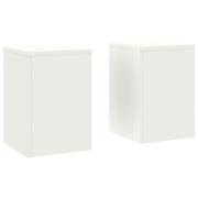 vidaXL Utomhus Växtställ Pelare 2 st Vit 24x24x35 cm Stål