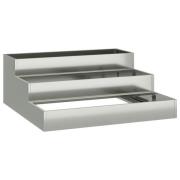 vidaXL Trädgårdsplanterare 3-Tier 90x90x35 cm Galvaniserat Stål
