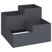 vidaXL Trädgårdsplanterare 80x80x60 cm Antracit Stål