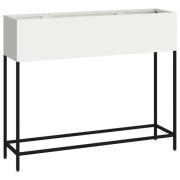 vidaXL Upphöjd Trädgårdsplanterare 100x26x82 cm Vit Stål