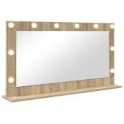 vidaXL Sminkspegel Sonoma ek MDF, Glas 100 x 55 x 18 cm Sminkspegel