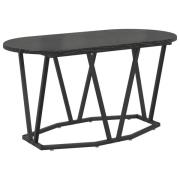 vidaXL Kaffeebord Svart Ek 80x40x40,5 cm Byggt i Trä och Metall