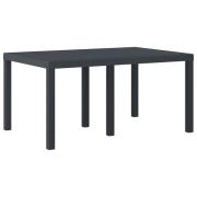 vidaXL Utebord Antracit 150x100x73 cm Poly Rattan