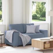 vidaXL Loveseat soffa blå 120 cm manchestertyg
