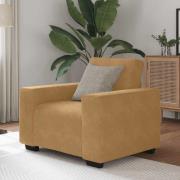 vidaXL Soffstol brun 60 cm sammet