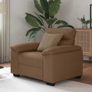 vidaXL Soffstol brun 60 cm tyg