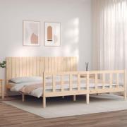 vidaXL Sängram utan madrass 200x200 cm massiv furu