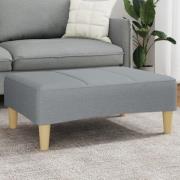 vidaXL Fotpall Ljusgrå 77x55x31 cm tyg