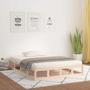 vidaXL Sängram 200x200 cm massivt trä