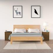 vidaXL Sängbord 2 st honungsbrun 50x35x61,5 cm massiv furu