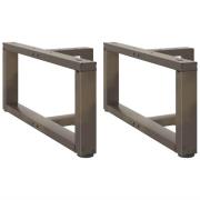 vidaXL Soffbordsben T-formade 2 st svarta 60x25x(30-31) cm stål