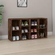vidaXL Skobänk rökfärgad ek 103x30x54,5 cm konstruerat trä
