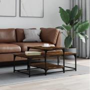 vidaXL Soffbord rökfärgad ek 102x60x45 cm konstruerat trä