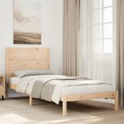 vidaXL Sängram utan madrass extra lång 90x220 cm massivt trä
