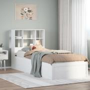 vidaXL Sängram utan madrass vit 90x190 cm massiv furu