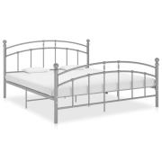 vidaXL Sängram utan madrass grå metall 140x200 cm