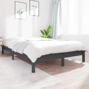 vidaXL Sängram 120x190 cm massiv furu grå