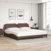 vidaXL Bed Frame without Mattress "Zadar" Brown 200x200 cm Faux Leathe...