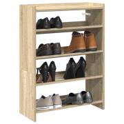 vidaXL Skohylla sonoma-ek 60x25x81 cm konstruerat trä