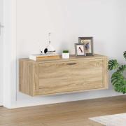 vidaXL Väggmonterat skoskåp somona-ek 100x35x38 cm konstruerat trä