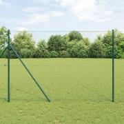 vidaXL Hexagonstängsel Grön 1.6x50 m Stål, vidaXL Stängselstolpar 13 s...
