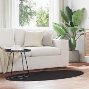 vidaXL Matta "HUARTE" Svart 80x150 cm Oval