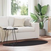 vidaXL Områdesmatta Svart 80x150 cm Polyester Halkfri