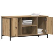 vidaXL TV-bänk artisan ek 100x40x50 cm konstruerat trä och stål