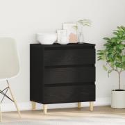 vidaXL Sideboard svart ek 60x35x70 cm konstruerat trä
