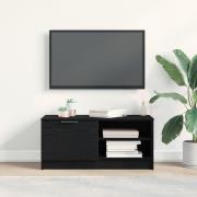 vidaXL TV-bänk svart ek 80x35x36,5 cm konstruerat trä