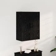 vidaXL Väggskåp svart ek 69,5x34x90 cm konstruerat trä