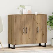 vidaXL Sideboard 3 dörrar artisan ek 90x34x80 cm konstruerat trä