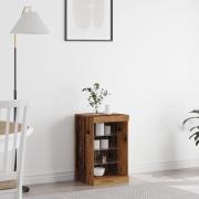vidaXL Sideboard med LED-lampor återvunnet trä 41x37x67 cm