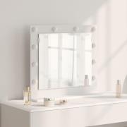 vidaXL Sminkspegel med LED-lampor Vit 60x55x18 cm