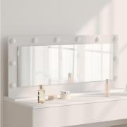 vidaXL Skrivbordsspegel med LED-lampor Vit 100x45x18 cm