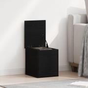 vidaXL Förvaringslåda svart ek 30x35x35 cm konstruerat trä