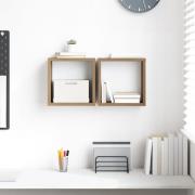 vidaXL Vägghyllor Artisan Ek MDF 26 x 15 x 26 cm Väggmontering