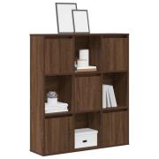 vidaXL Bokhylla brun ek 89x24x101,5 cm konstruerat trä