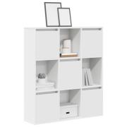 vidaXL Bokhylla vit 89x24x101,5 cm konstruerat trä